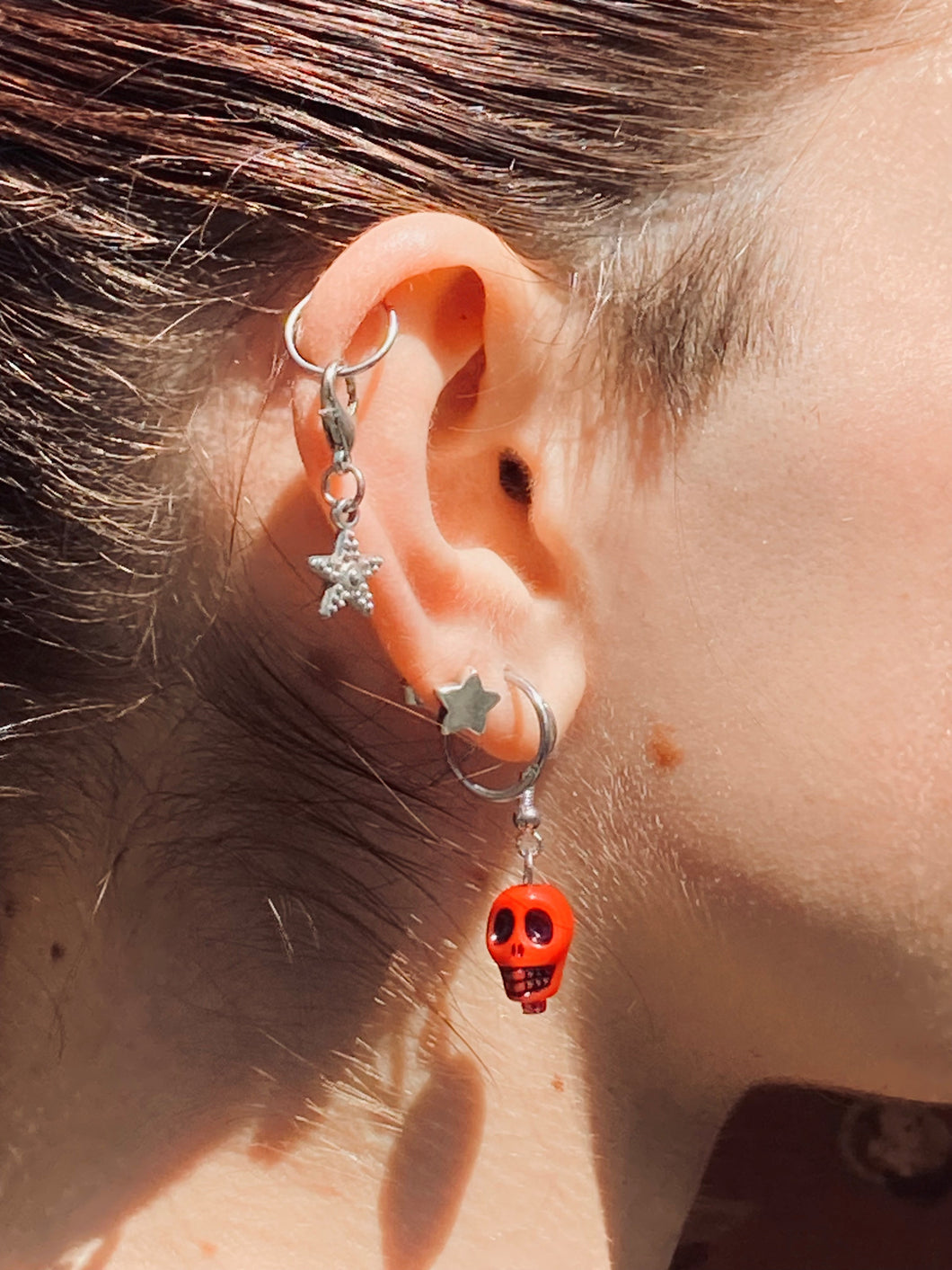 Frankenstein Skull Earrings